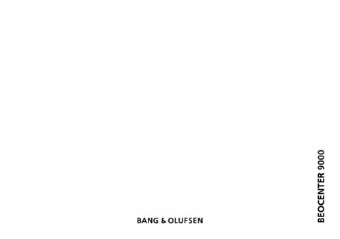 Bang and Olufsen Beocenter 9000 owners manual PDF